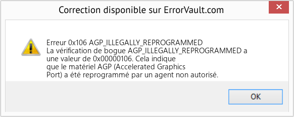 Fix AGP_ILLEGALLY_REPROGRAMMED (Error Erreur 0x106)