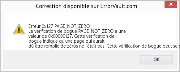 Fix PAGE_NOT_ZERO (Error Erreur 0x127)