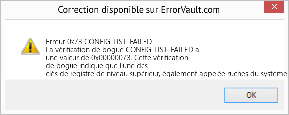Fix CONFIG_LIST_FAILED (Error Erreur 0x73)