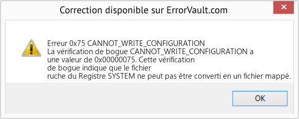 Fix CANNOT_WRITE_CONFIGURATION (Error Erreur 0x75)