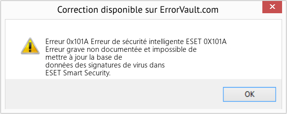Fix Erreur de sécurité intelligente ESET 0X101A (Error Erreur 0x101A)