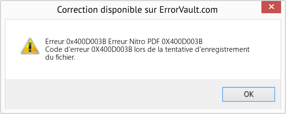 Fix Erreur Nitro PDF 0X400D003B (Error Erreur 0x400D003B)