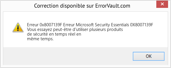 Fix Erreur Microsoft Security Essentials 0X8007139F (Error Erreur 0x8007139F)