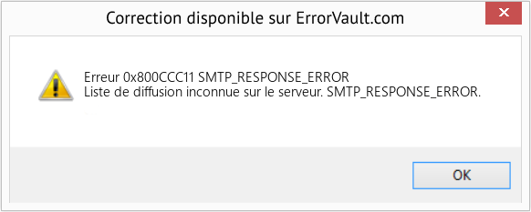 Fix SMTP_RESPONSE_ERROR (Error Erreur 0x800CCC11)