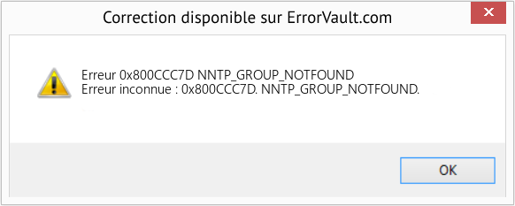 Fix NNTP_GROUP_NOTFOUND (Error Erreur 0x800CCC7D)
