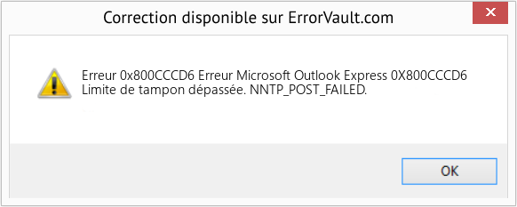 Download Error Erreur 0x800CCCD6 (Erreur Microsoft Outlook Express 0X800CCCD6) Repair Tool Fix Erreur Microsoft Outlook Express 0X800CCCD6 (Error Erreur 0x800CCCD6)