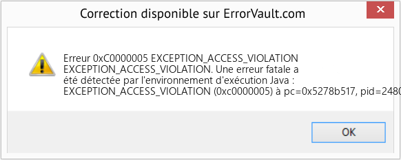 Fix EXCEPTION_ACCESS_VIOLATION (Error Erreur 0xC0000005)