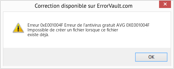 Fix Erreur de l'antivirus gratuit AVG 0XE001004F (Error Erreur 0xE001004F)