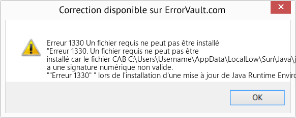 Fix Un fichier requis ne peut pas être installé (Error Erreur 1330)