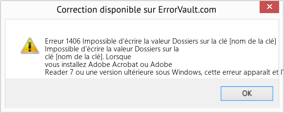 Fix Impossible d'écrire la valeur Dossiers sur la clé [nom de la clé] (Error Erreur 1406)
