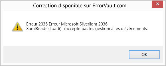 Download Error Erreur 2036 (Erreur Microsoft Silverlight 2036) Repair Tool Fix Erreur Microsoft Silverlight 2036 (Error Erreur 2036)