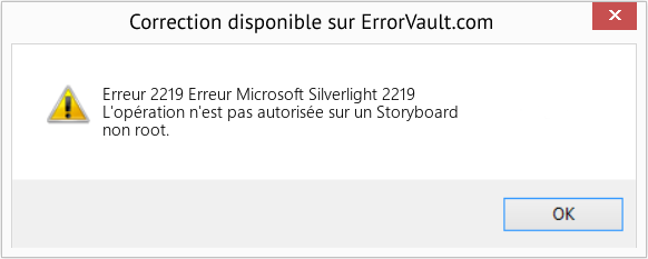 Fix Erreur Microsoft Silverlight 2219 (Error Erreur 2219)