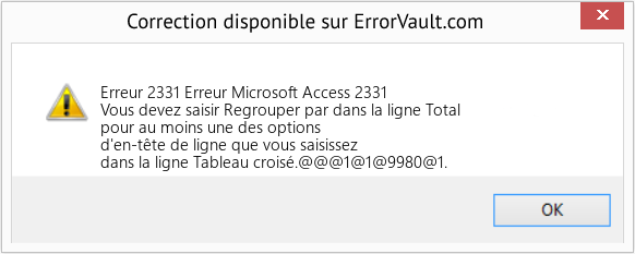 Fix Erreur Microsoft Access 2331 (Error Erreur 2331)