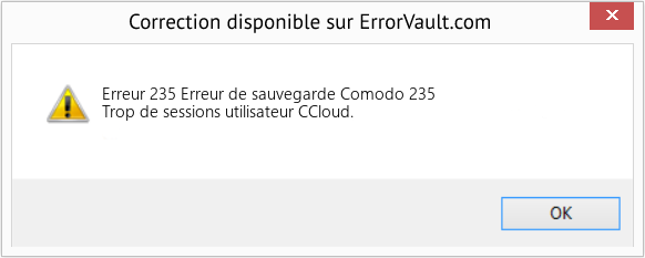 Download Error Erreur 235 (Erreur de sauvegarde Comodo 235) Repair Tool Fix Erreur de sauvegarde Comodo 235 (Error Erreur 235)