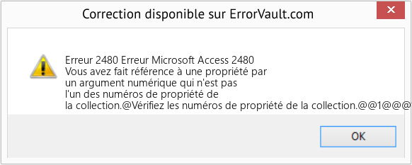 Download Error Erreur 2480 (Erreur Microsoft Access 2480) Repair Tool Fix Erreur Microsoft Access 2480 (Error Erreur 2480)
