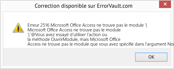 Fix Microsoft Office Access ne trouve pas le module '| (Error Erreur 2516)