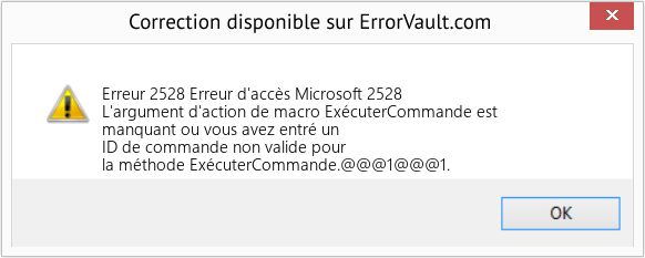 Download Error Erreur 2528 (Erreur d'accès Microsoft 2528) Repair Tool Fix Erreur d'accès Microsoft 2528 (Error Erreur 2528)