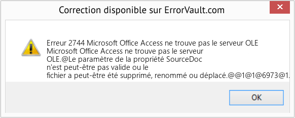 Fix Microsoft Office Access ne trouve pas le serveur OLE (Error Erreur 2744)