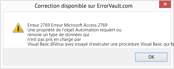 Download Error Erreur 2769 (Erreur Microsoft Access 2769) Repair Tool Fix Erreur Microsoft Access 2769 (Error Erreur 2769)