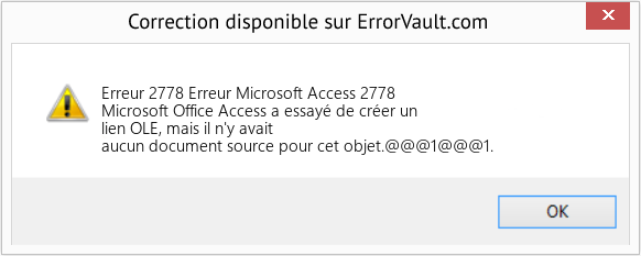 Download Error Erreur 2778 (Erreur Microsoft Access 2778) Repair Tool Fix Erreur Microsoft Access 2778 (Error Erreur 2778)