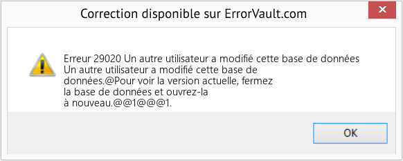 Fix Un autre utilisateur a modifié cette base de données (Error Erreur 29020)