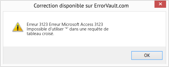 Fix Erreur Microsoft Access 3123 (Error Erreur 3123)