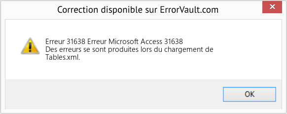 Fix Erreur Microsoft Access 31638 (Error Erreur 31638)