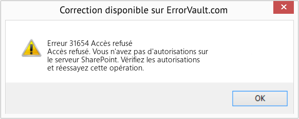 Download Error Erreur 31654 (Accès refusé) Repair Tool Fix Accès refusé (Error Erreur 31654)