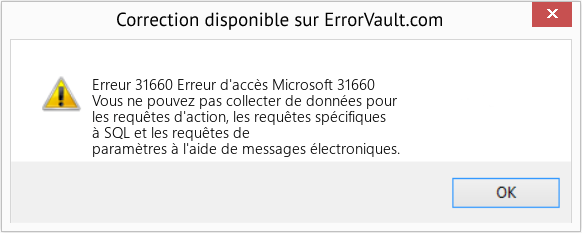 Fix Erreur d'accès Microsoft 31660 (Error Erreur 31660)