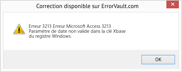 Fix Erreur Microsoft Access 3213 (Error Erreur 3213)