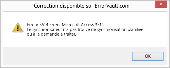 Fix Erreur Microsoft Access 3514 (Error Erreur 3514)