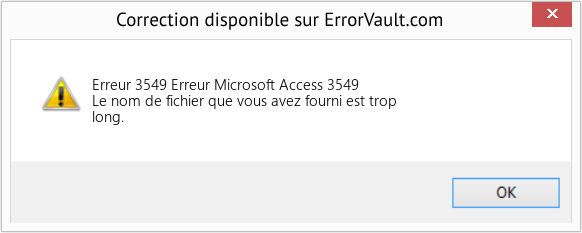 Fix Erreur Microsoft Access 3549 (Error Erreur 3549)