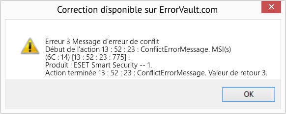Download Error Erreur 3 (Message d'erreur de conflit) Repair Tool Fix Message d'erreur de conflit (Error Erreur 3)