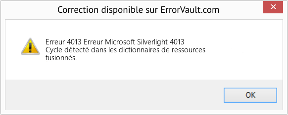 Download Error Erreur 4013 (Erreur Microsoft Silverlight 4013) Repair Tool Fix Erreur Microsoft Silverlight 4013 (Error Erreur 4013)