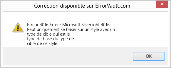 Fix Erreur Microsoft Silverlight 4016 (Error Erreur 4016)
