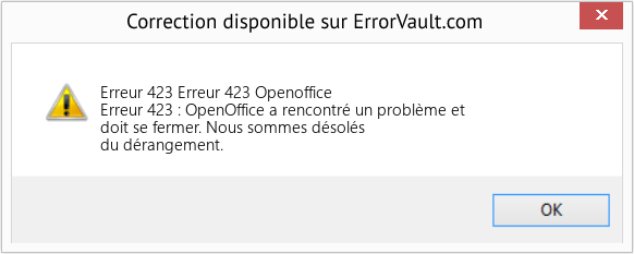 Fix Erreur 423 Openoffice (Error Erreur 423)