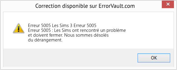 Fix Les Sims 3 Erreur 5005 (Error Erreur 5005)