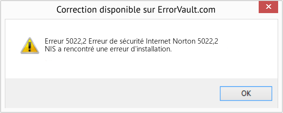 Fix Erreur de sécurité Internet Norton 5022,2 (Error Erreur 5022,2)