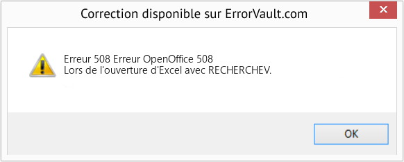 Fix Erreur OpenOffice 508 (Error Erreur 508)