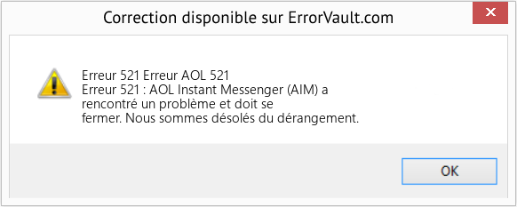 Fix Erreur AOL 521 (Error Erreur 521)