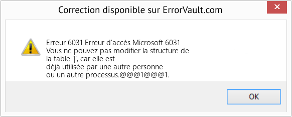 Fix Erreur d'accès Microsoft 6031 (Error Erreur 6031)