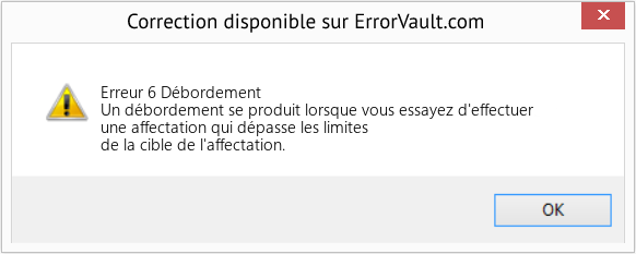 Download Error Erreur 6 (Débordement) Repair Tool Fix Débordement (Error Erreur 6)