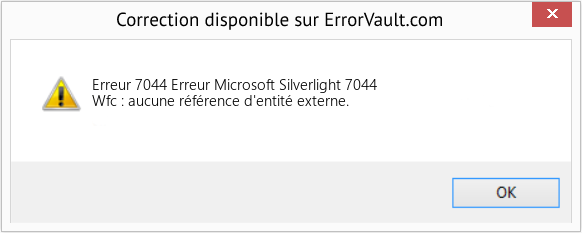 Fix Erreur Microsoft Silverlight 7044 (Error Erreur 7044)
