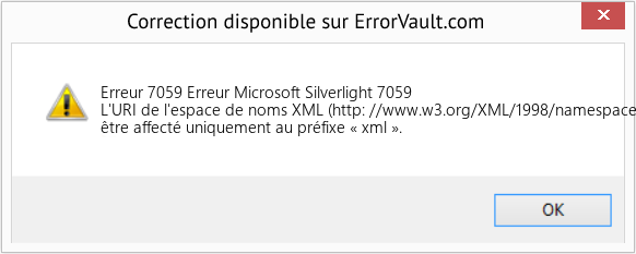 Fix Erreur Microsoft Silverlight 7059 (Error Erreur 7059)