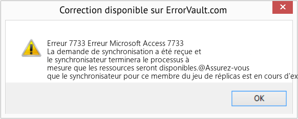 Download Error Erreur 7733 (Erreur Microsoft Access 7733) Repair Tool Fix Erreur Microsoft Access 7733 (Error Erreur 7733)