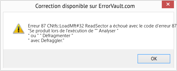 Fix CNtfs::LoadMft#32 ReadSector a échoué avec le code d'erreur 87. (Error Erreur 87)