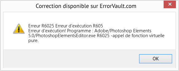 Fix Erreur d'exécution R605 (Error Erreur R6025)