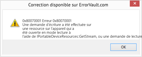 Fix Erreur 0x80070001 (Error 0x80070001)