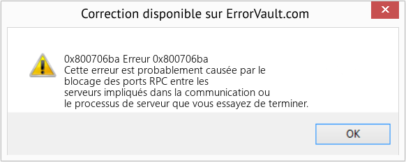 Fix Erreur 0x800706ba (Error 0x800706ba)