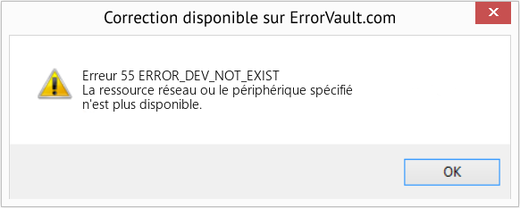 Fix ERROR_DEV_NOT_EXIST (Error Erreur 55)